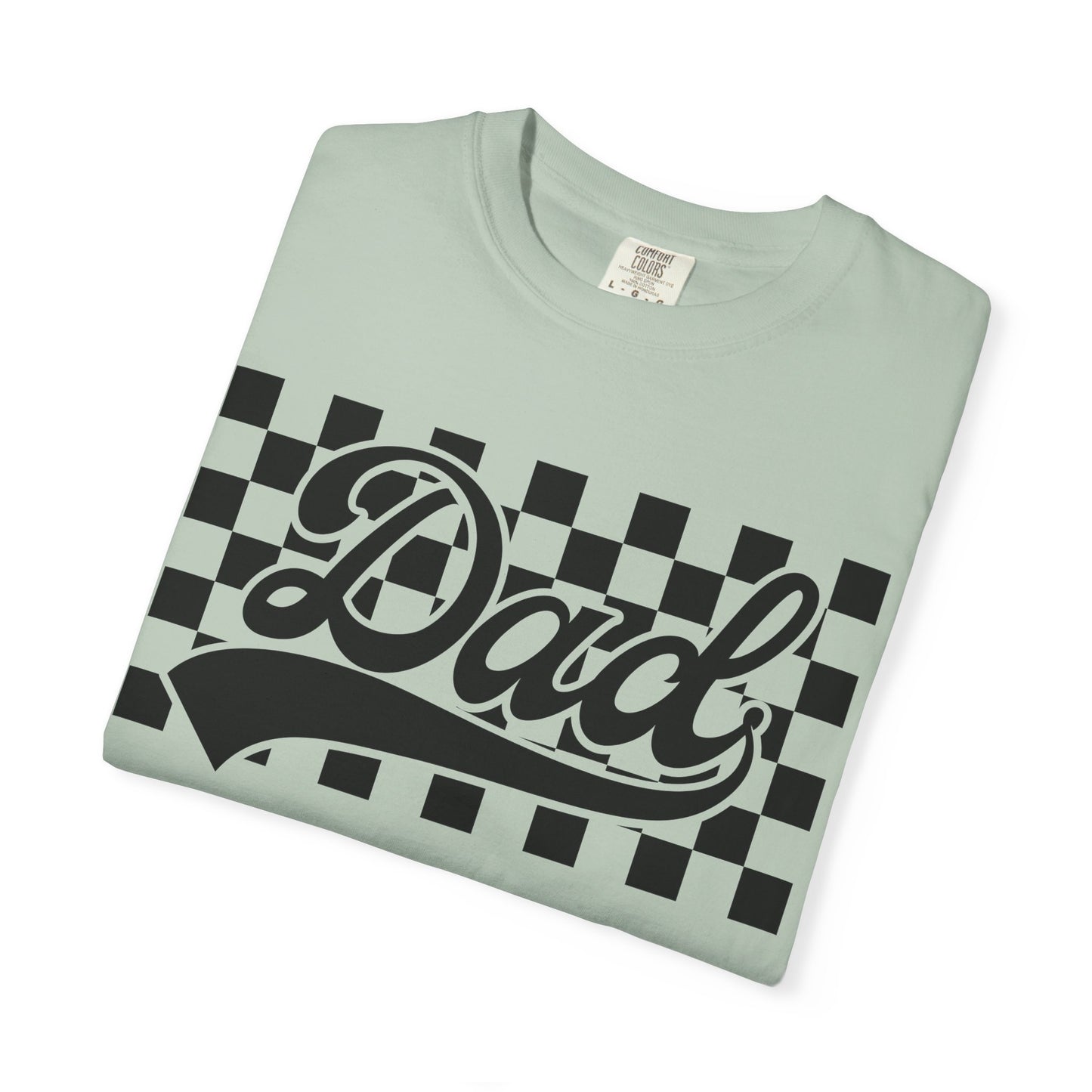 Checkered Dad T-Shirt | Garment-Dyed Tee for Father's Day