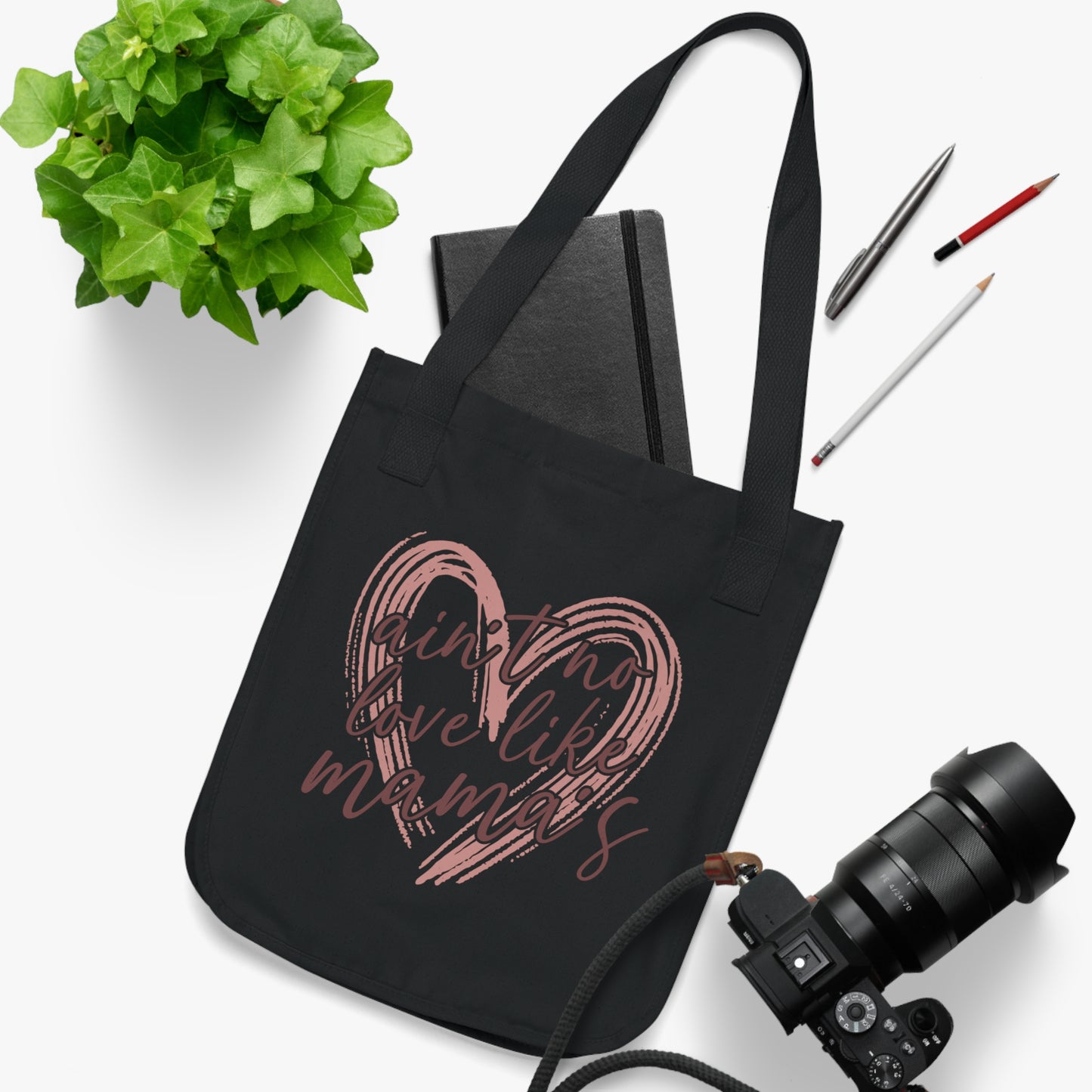 Ain't No Love Like Mama's Organic Tote Bag - Eco-Friendly Shopping Bag