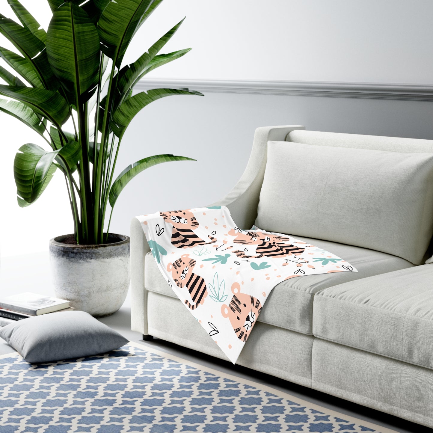 Adorable Tiger Baby Swaddle Blanket - Soft and Playful Nursery Essential
