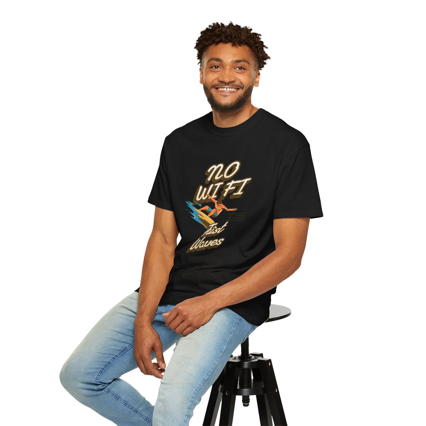 Out of Office Retro T-Shirt – No WiFi, Just Vibes | Beach Lover's Shirt | Summer Escape Gift