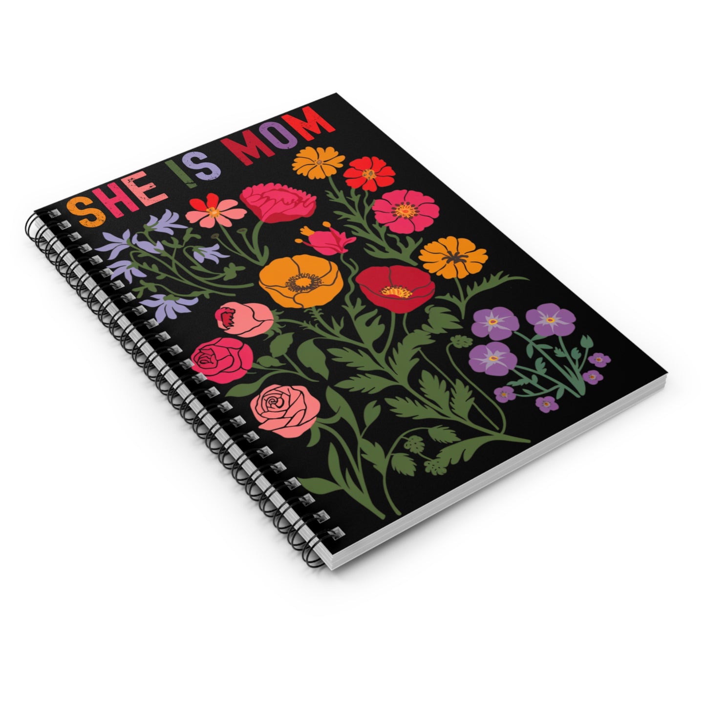 Floral Spiral Notebook - 'She is Mom' | Perfect Gift for Mother's Day & Everyday Inspiration
