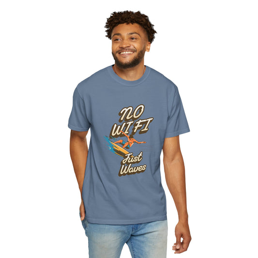 Out of Office Retro T-Shirt – No WiFi, Just Vibes | Beach Lover's Shirt | Summer Escape Gift