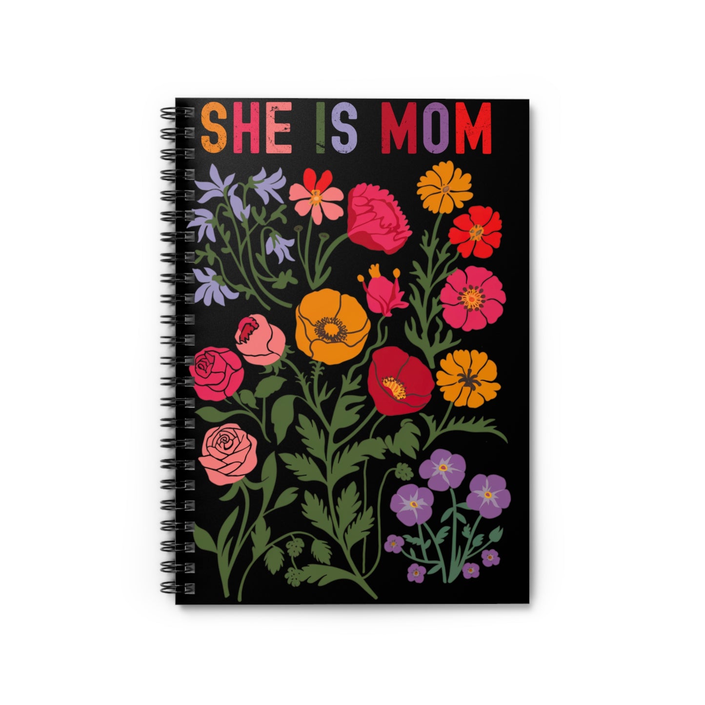 Floral Spiral Notebook - 'She is Mom' | Perfect Gift for Mother's Day & Everyday Inspiration