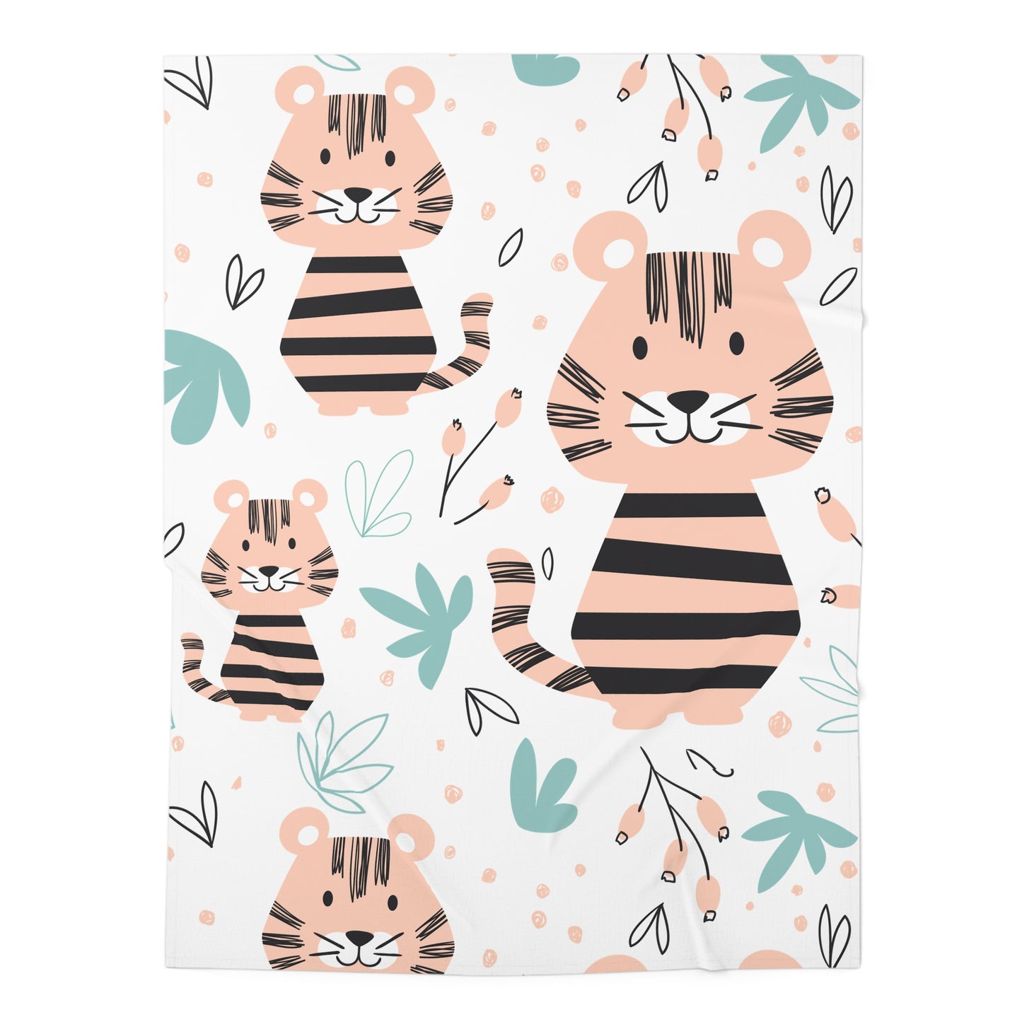 Adorable Tiger Baby Swaddle Blanket - Soft and Playful Nursery Essential