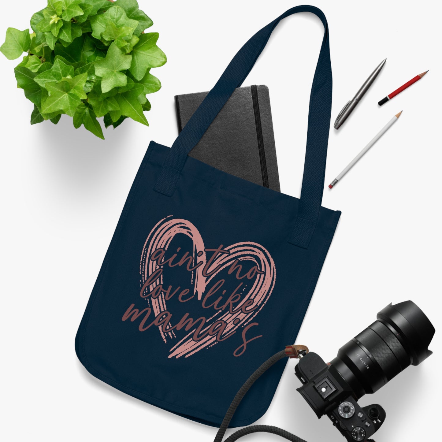 Ain't No Love Like Mama's Organic Tote Bag - Eco-Friendly Shopping Bag