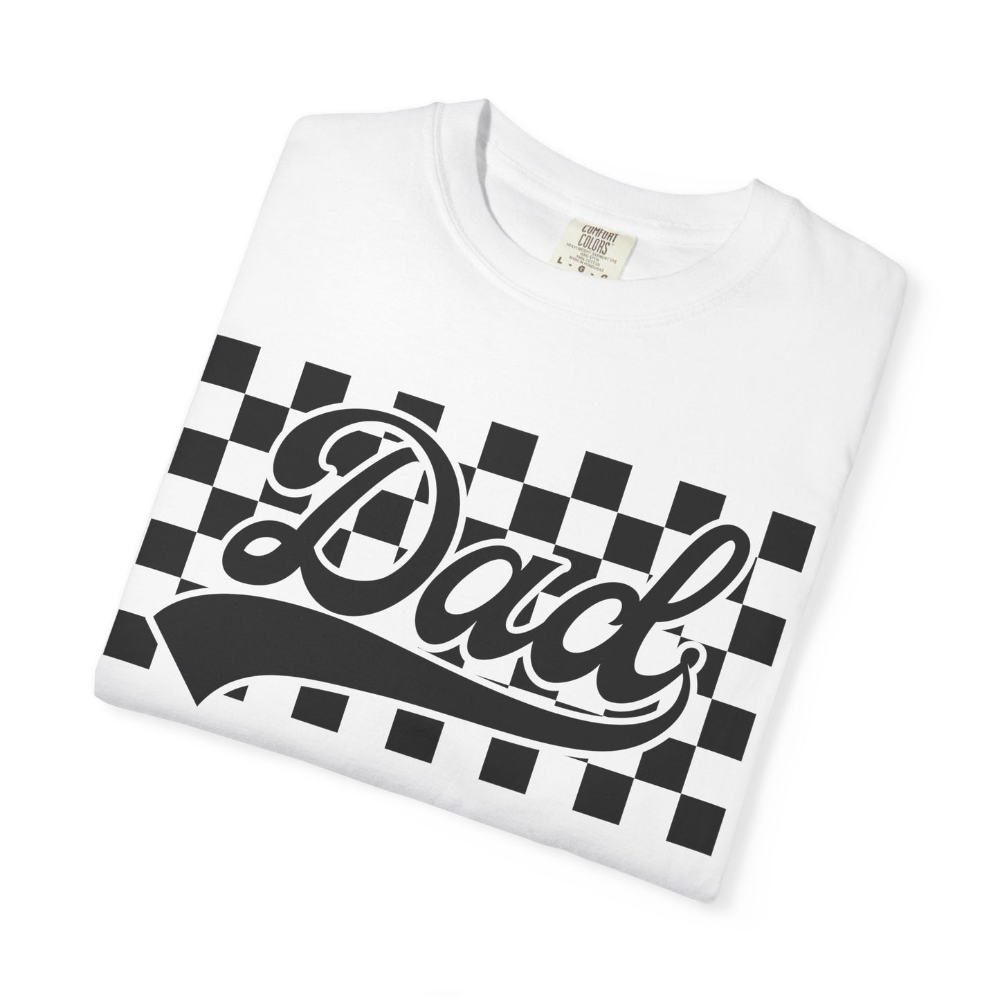Checkered Dad T-Shirt | Garment-Dyed Tee for Father's Day