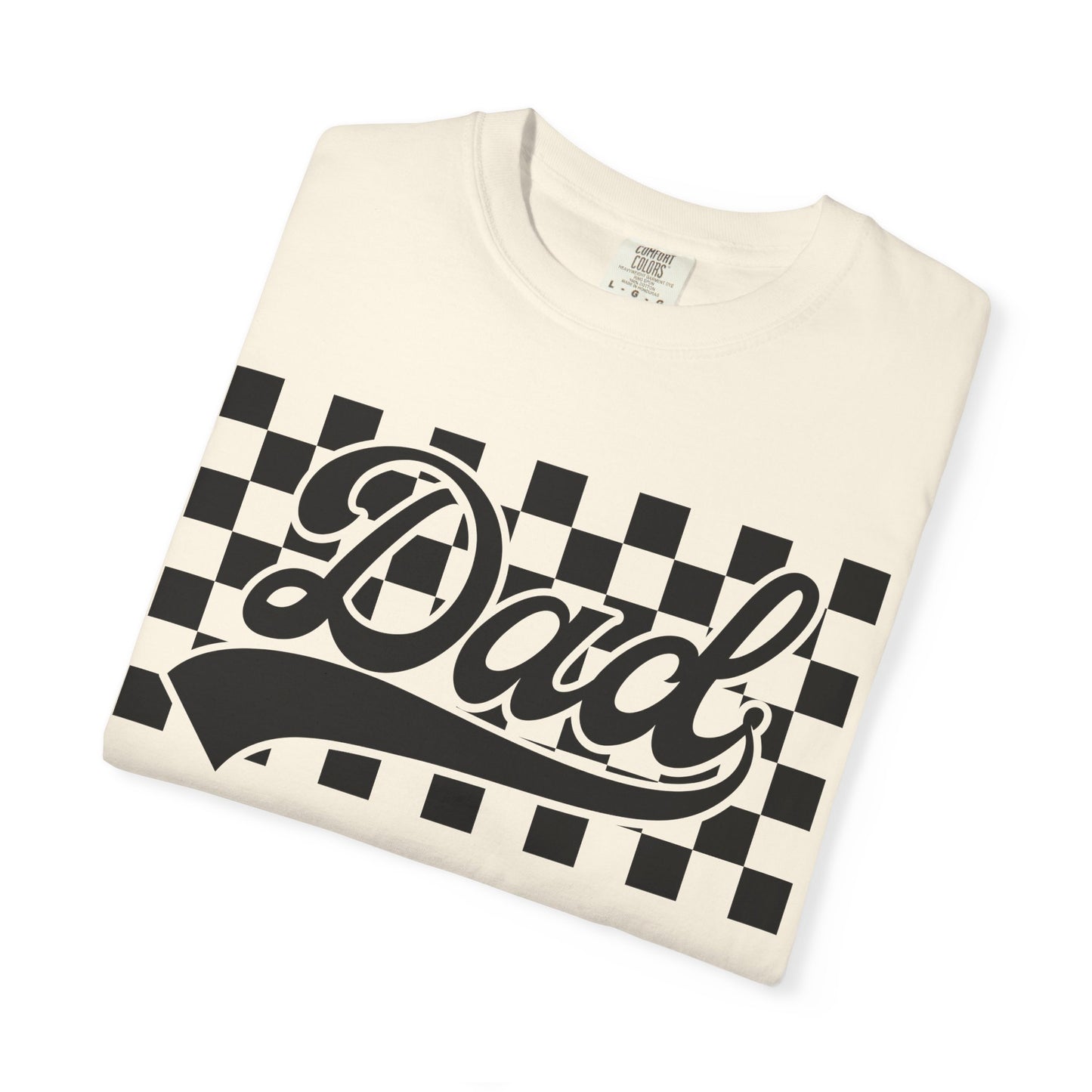 Checkered Dad T-Shirt | Garment-Dyed Tee for Father's Day