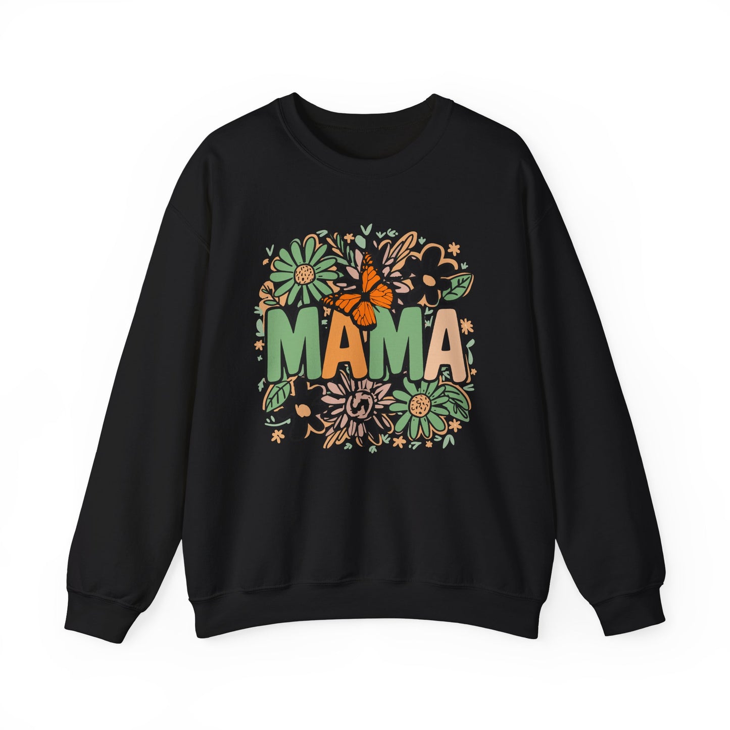 Floral Mama Crewneck Sweatshirt - Cozy Gift for Moms