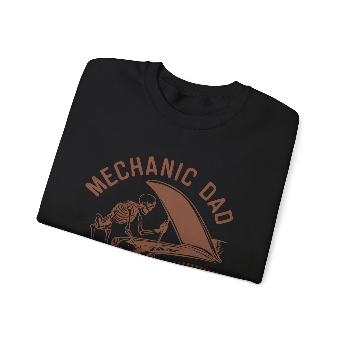 Skeleton Mechanic Dad Sweatshirt | Heavy Blend Crewneck