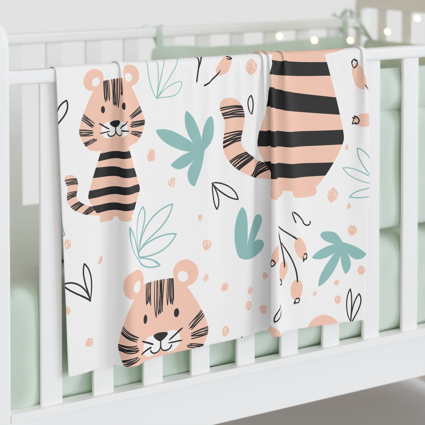 Adorable Tiger Baby Swaddle Blanket - Soft and Playful Nursery Essential