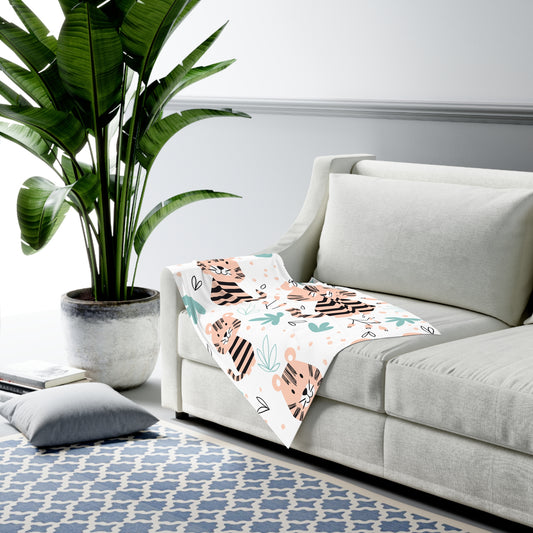 Adorable Tiger Baby Swaddle Blanket - Soft and Playful Nursery Essential