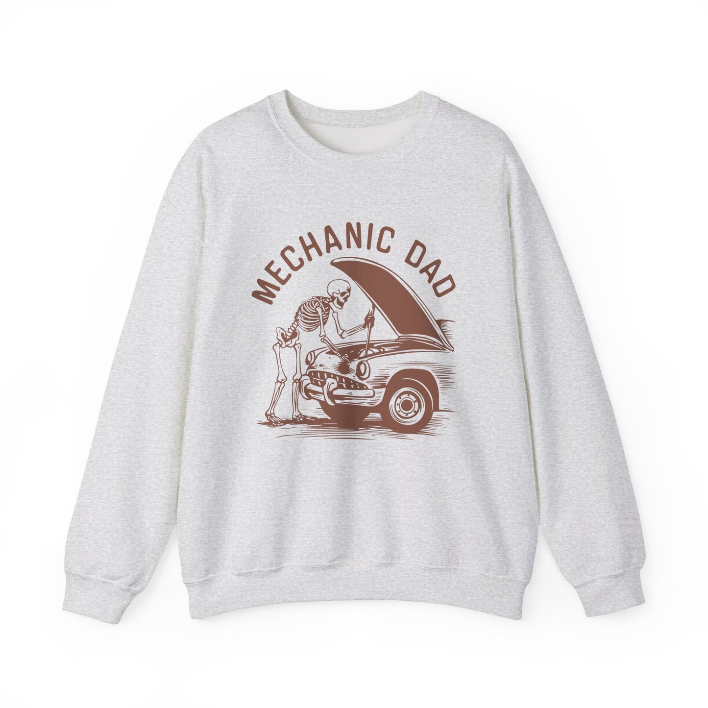 Skeleton Mechanic Dad Sweatshirt | Heavy Blend Crewneck