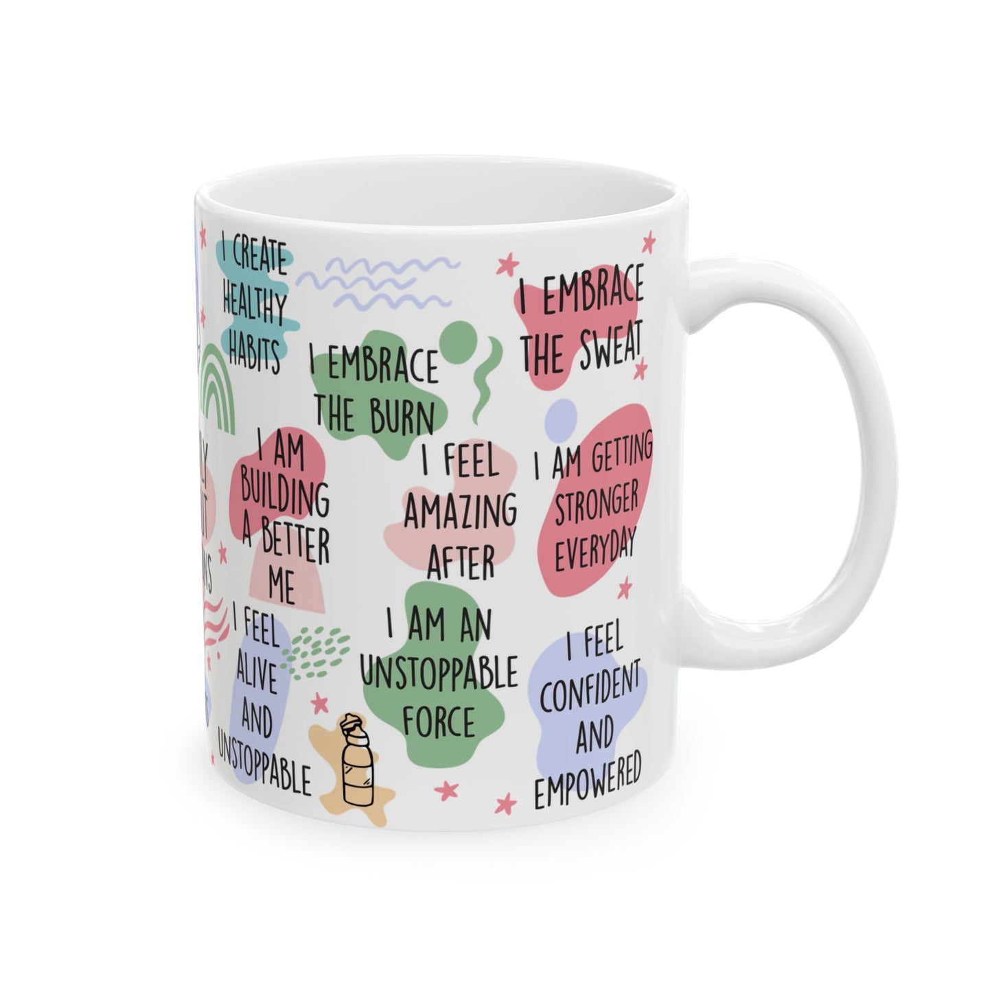 Empowering Workout Affirmations Ceramic Mug - 11oz & 15oz