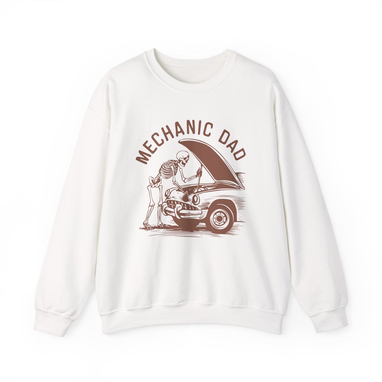 Skeleton Mechanic Dad Sweatshirt | Heavy Blend Crewneck