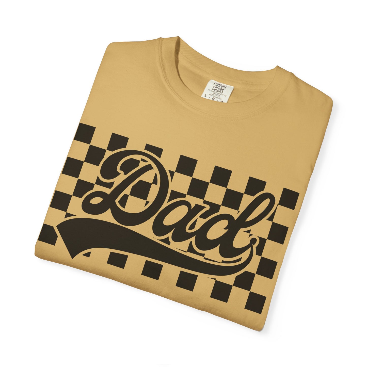 Checkered Dad T-Shirt | Garment-Dyed Tee for Father's Day