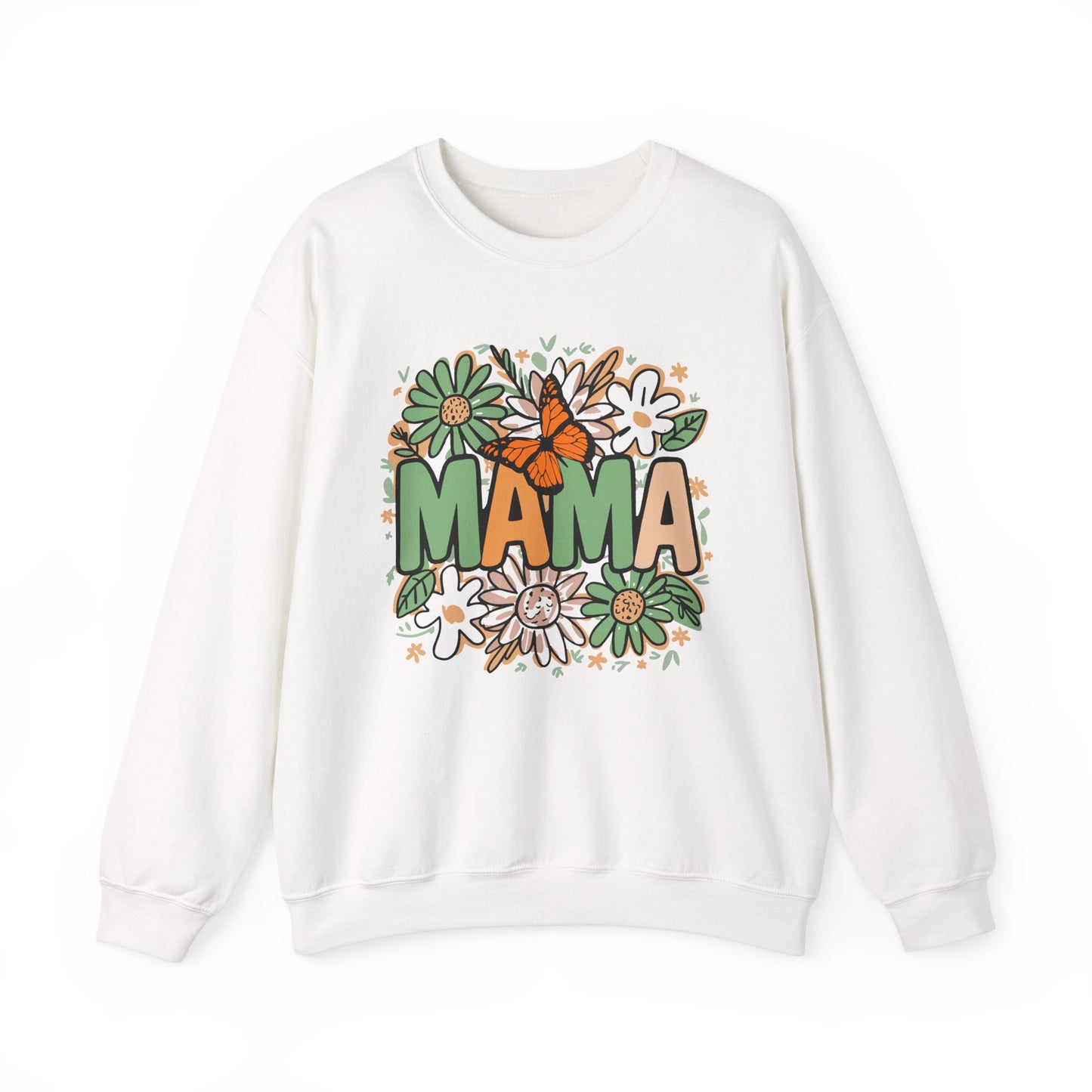 Floral Mama Crewneck Sweatshirt - Cozy Gift for Moms