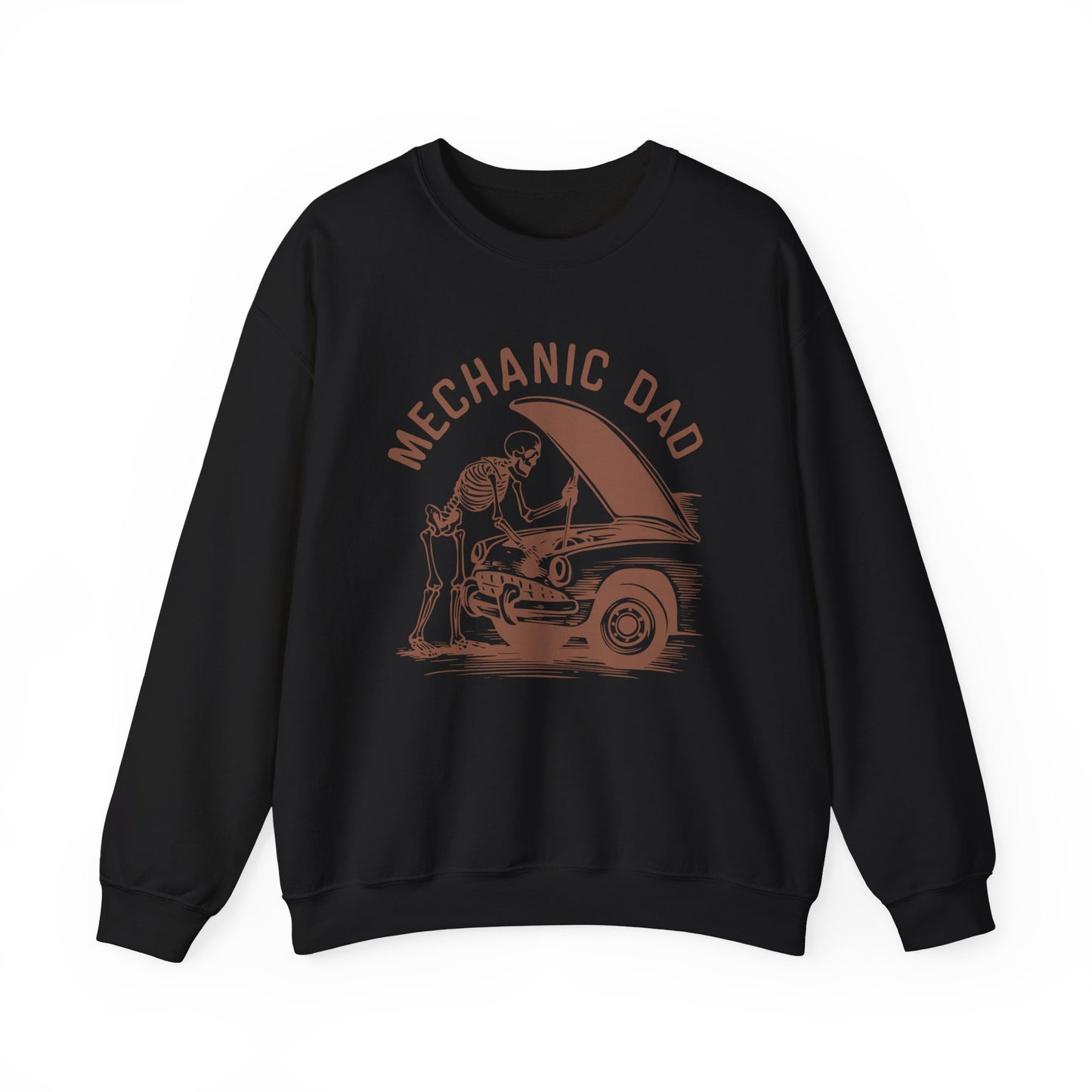 Skeleton Mechanic Dad Sweatshirt | Heavy Blend Crewneck