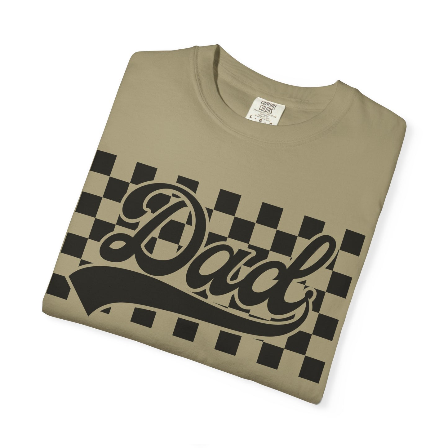 Checkered Dad T-Shirt | Garment-Dyed Tee for Father's Day