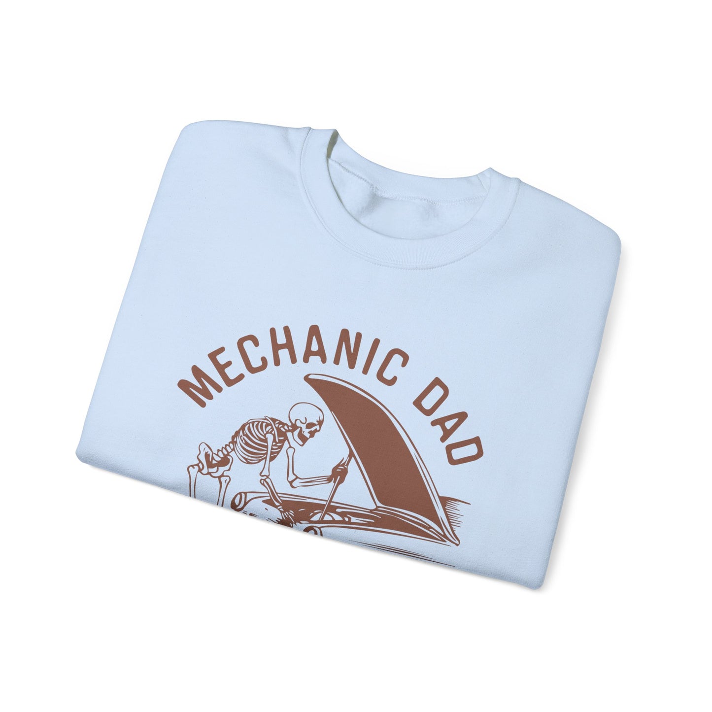 Skeleton Mechanic Dad Sweatshirt | Heavy Blend Crewneck