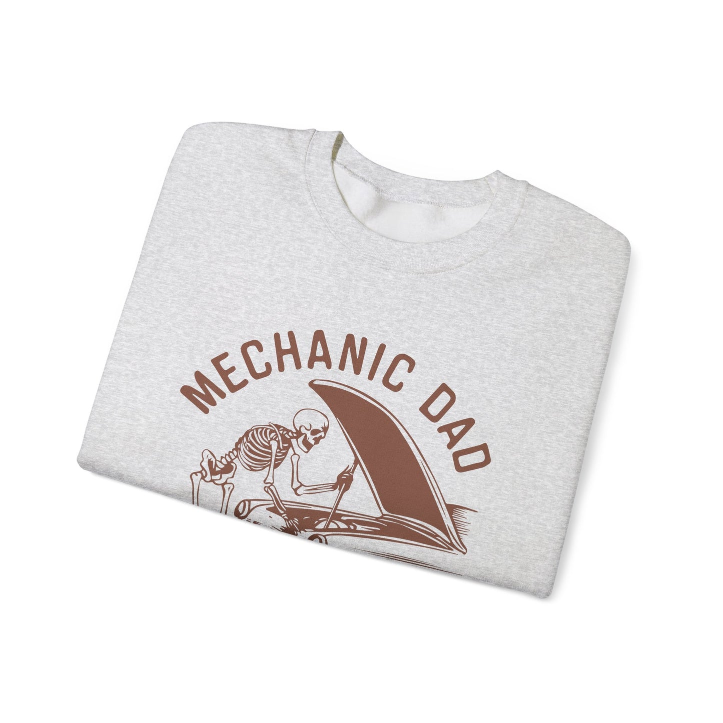 Skeleton Mechanic Dad Sweatshirt | Heavy Blend Crewneck
