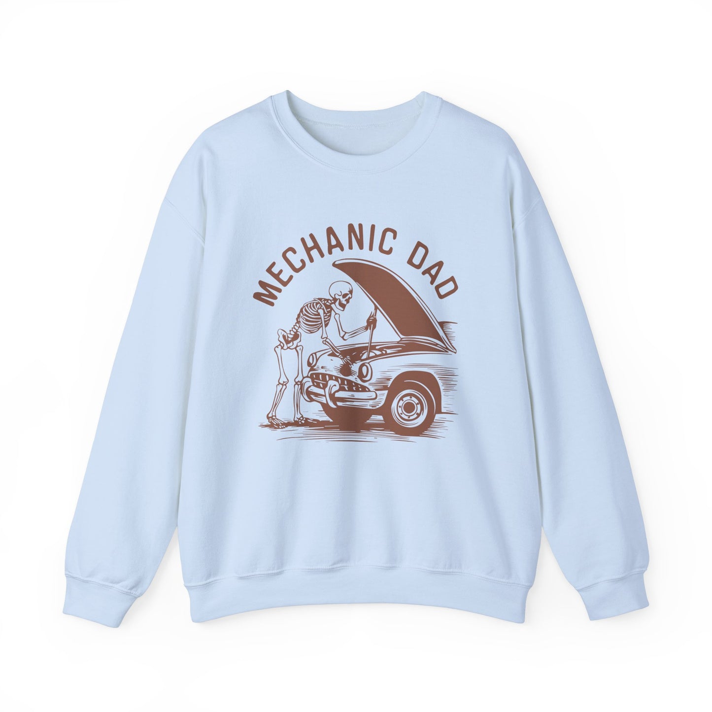 Skeleton Mechanic Dad Sweatshirt | Heavy Blend Crewneck