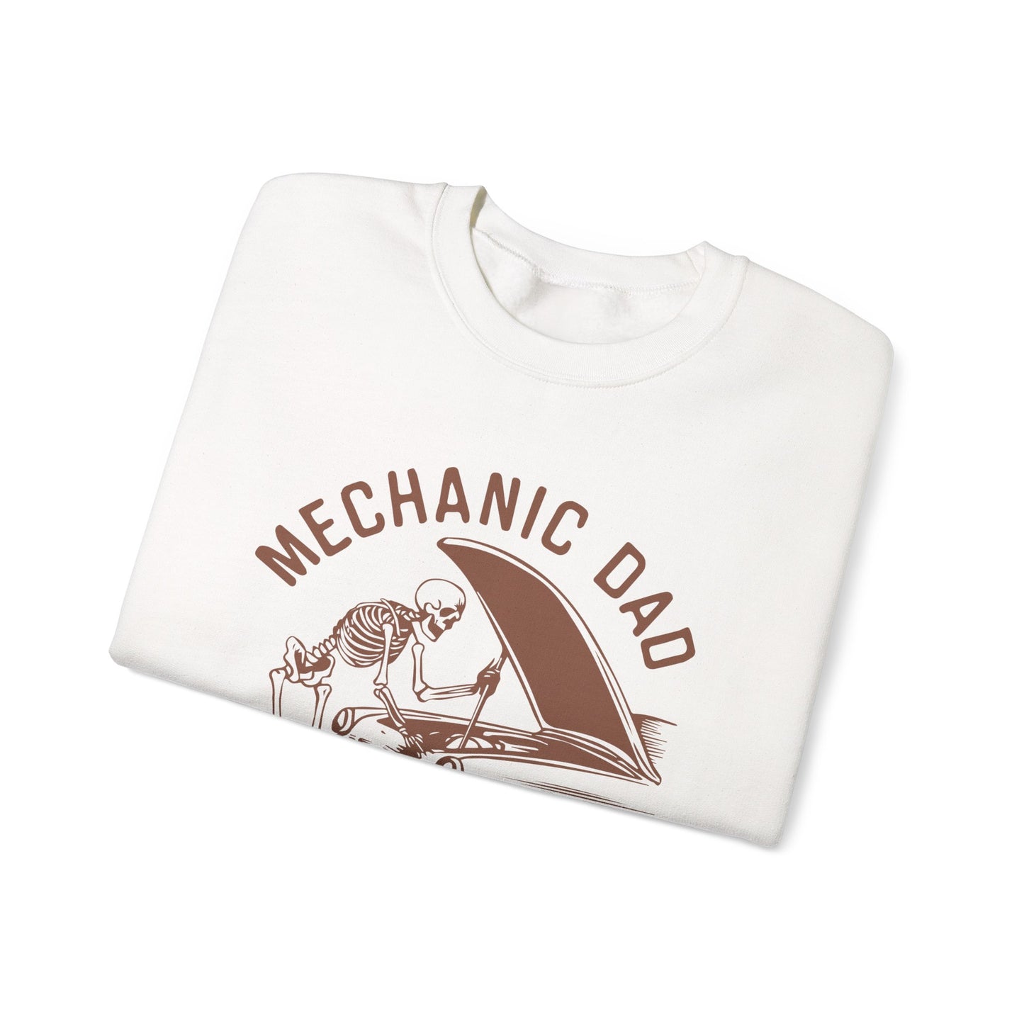 Skeleton Mechanic Dad Sweatshirt | Heavy Blend Crewneck